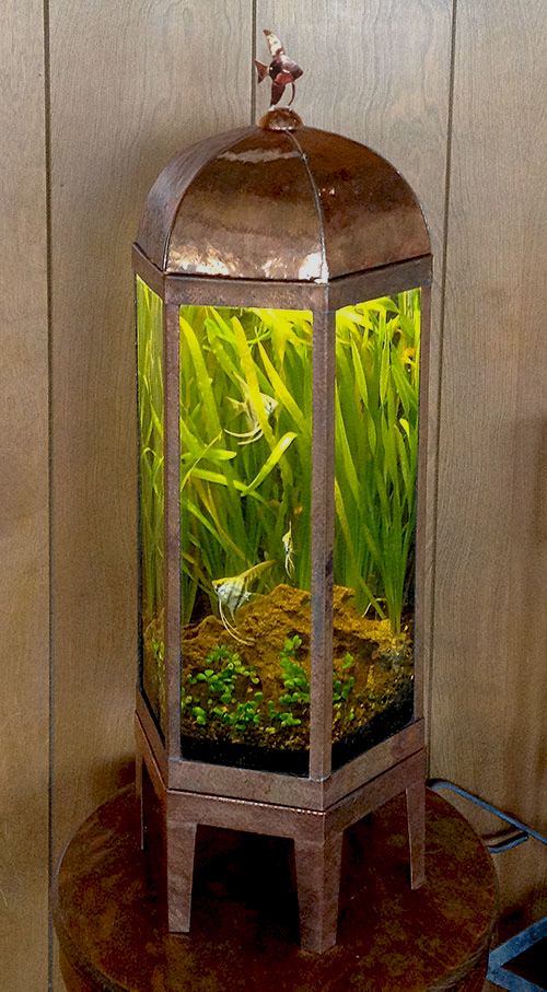 copper aquarium hexagonal hex